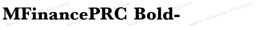 MFinancePRC Bold字体转换